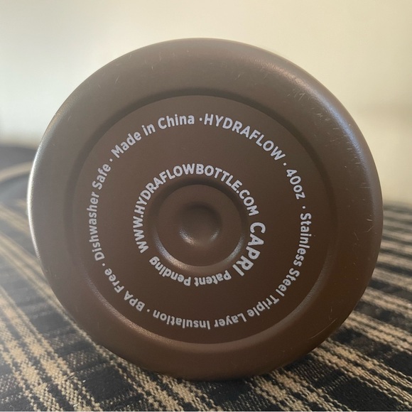 HYDRAFLOW 40oz Capri Stainless Steel Insulated Tumbler Straw Sip Lid Brown #499 - Picture 7 of 13